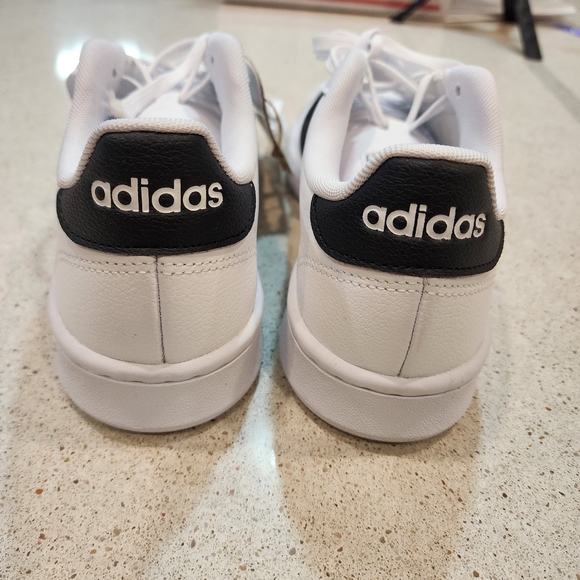 Adidas Grand Court Shoes Mens Size 9 White Black Cloudfoam Casual Tennis - Picture 4 of 8